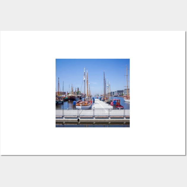 Germany; Bremerhaven; Bremen, port, new port Wall Art by Kruegerfoto